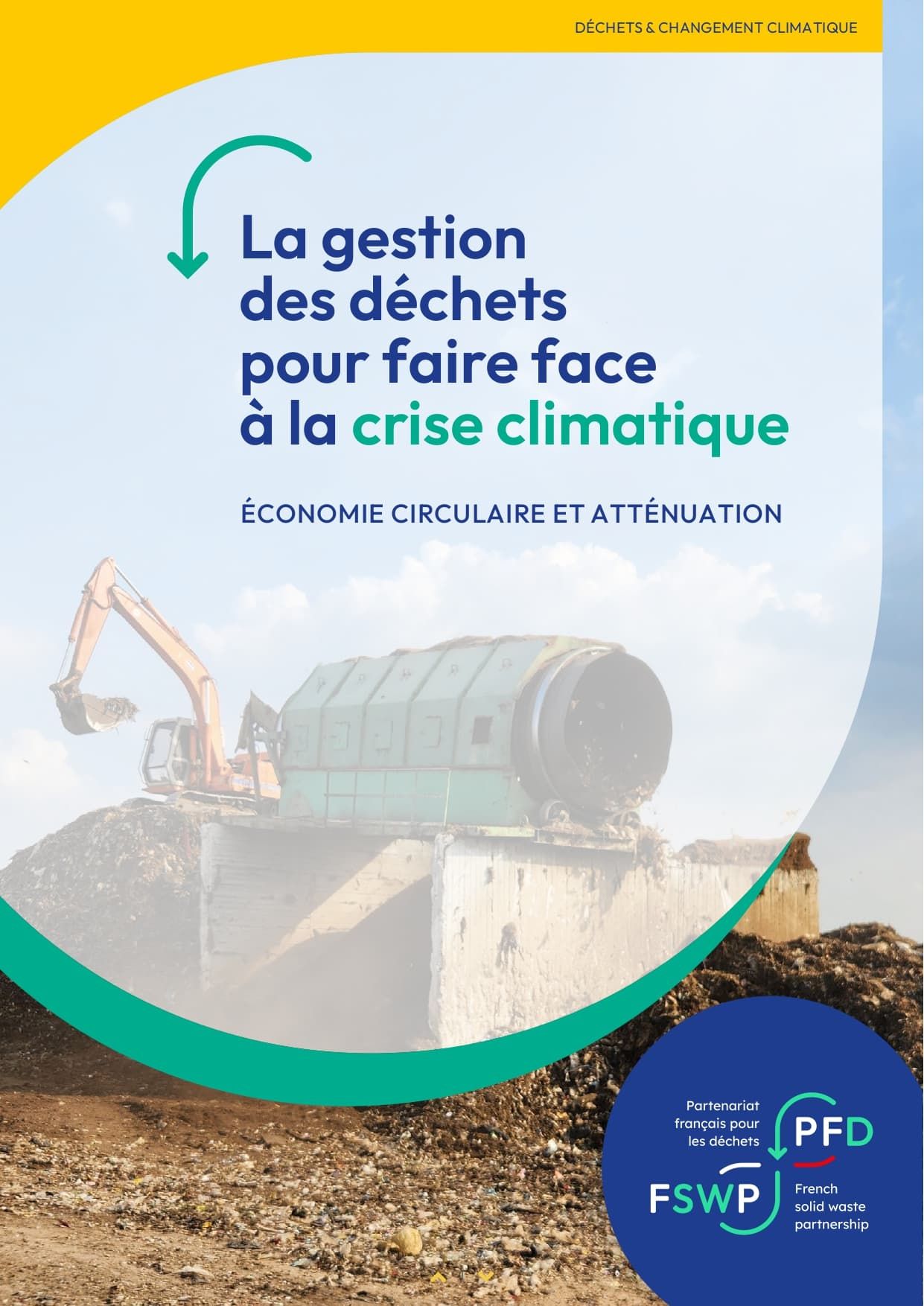 Couverture du rapport : la gestion des déchets pour faire face à la crise climatique